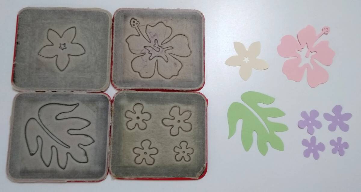【CF-0107】入手困難/Sizzlits/シズリッツ/ダイ/Hawaiian Flower/Leaf/セット/ハワイ/花/葉/スクラップブッキング/中古品(SH)拍卖