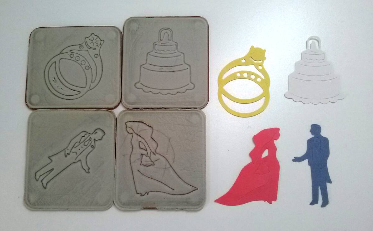 【CF-0105】入手困難/Sizzlits/シズリッツ/ダイ/結婚式/花嫁/新婦/指輪/ウェディングケーキ/スクラップブッキング/中古品(SH)拍卖