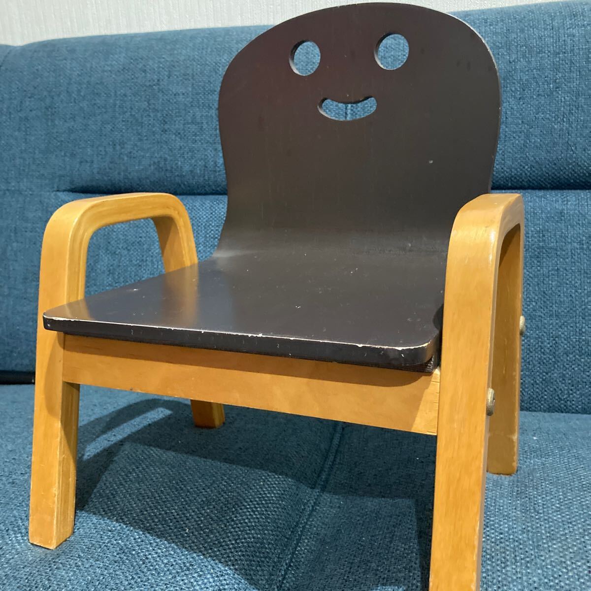 木製椅子【株式会社ヤトミ きこりの子いす】中古 木製 子供椅子 家具 チェア 椅子 いす イス Childrens chair 食卓 店頭併売品拍卖