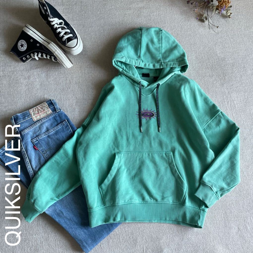 クイックシルバー スウェット パーカー フーディー トレーナー 長袖 レディースMサイズ 美品 トップス QUIKSILVER womens カットソー拍卖