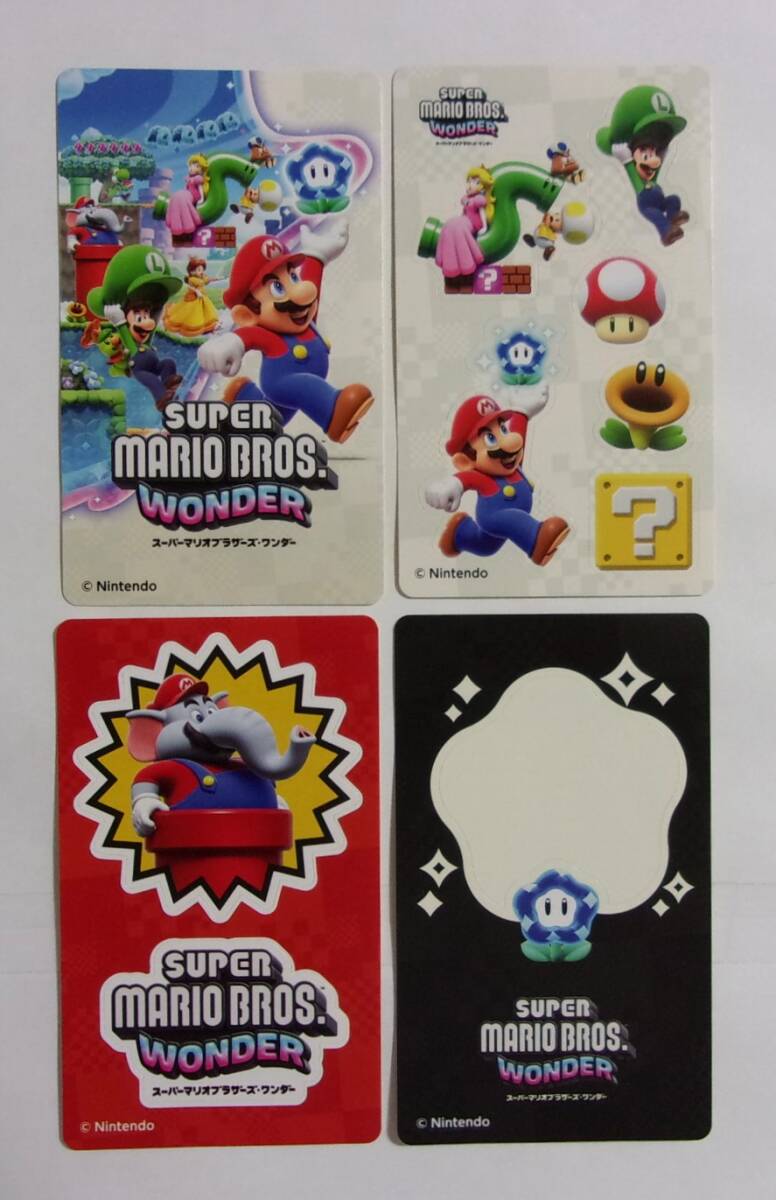 【セブンイレブン限定 ステッカー】 スーパーマリオブラザーズ・ワンダー 全4種 検シール SUPER MARIO BROS. WONDER拍卖