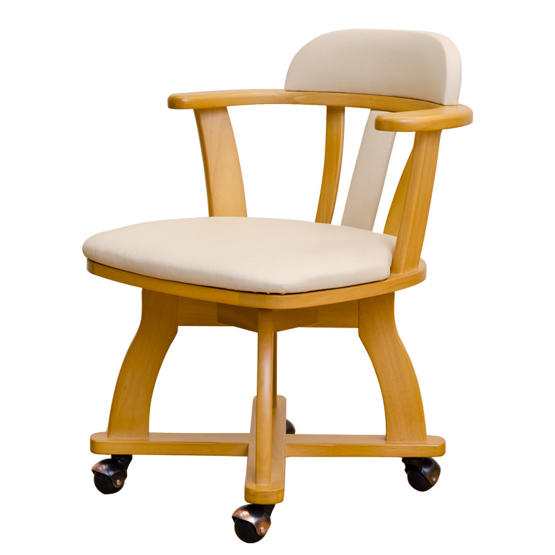 ダイニングチェア 肘付き 回転式 キャスター付 1脚 デスクチェアにも HTT-01(NA)拍卖