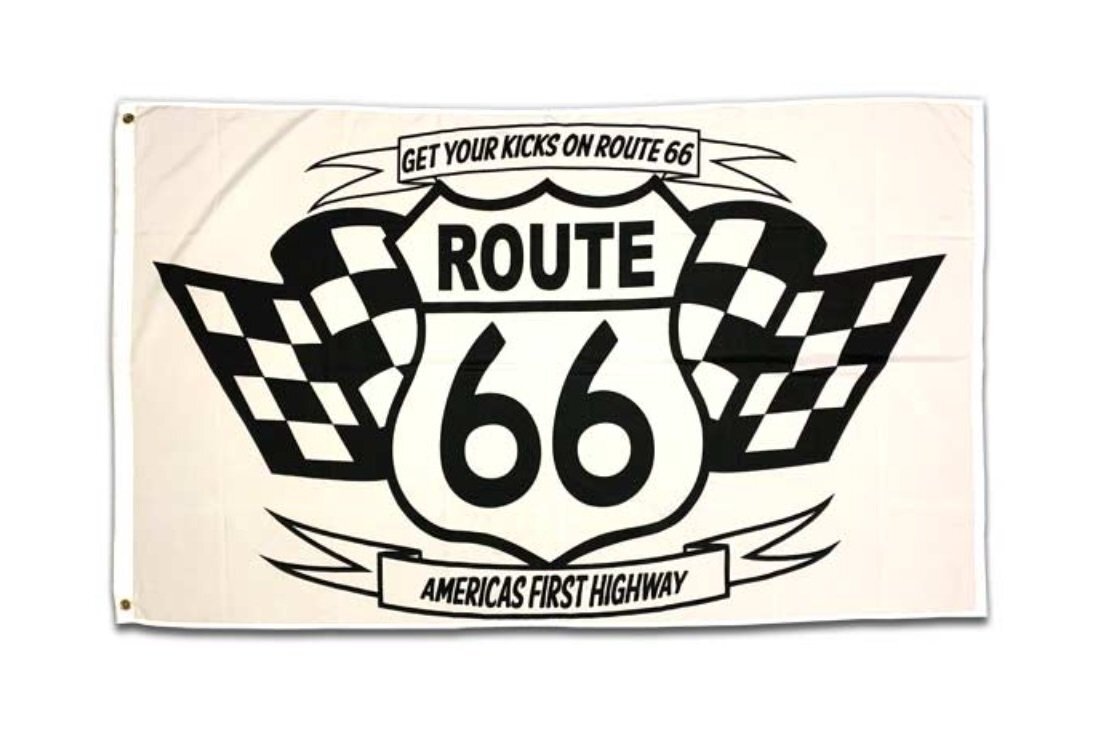 ◆送料無料◆【ROUTE66 checker・チェッカーフラッグ】※《アメリカン フラッグ/900×1500mm》 アメリカン雑貨 旗 ルート66拍卖