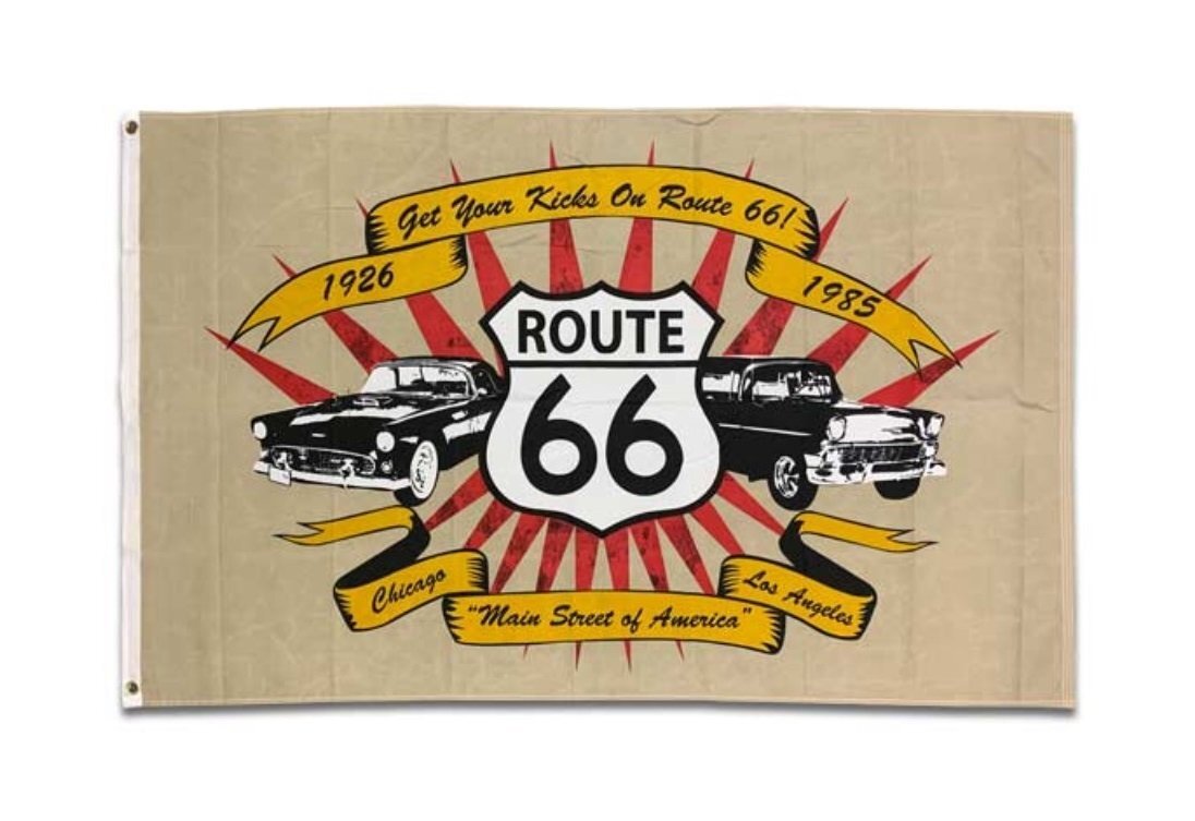 ◆送料無料◆【ROUTE66 OLD CAR・オールドカー】※《アメリカン フラッグ/900×1500mm》 アメリカン雑貨 旗 ルート66拍卖