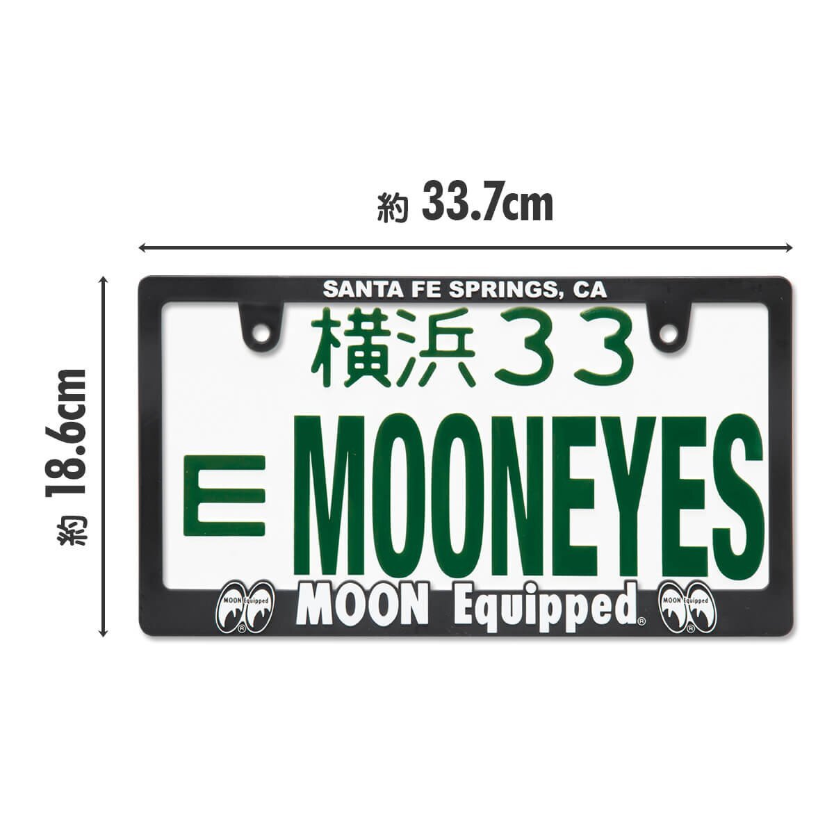 ◆送料無料◆【MOON Equipped・ムーンアイズ】※《ライセンスプレートフレーム》 MG062BKMQ MOONEYES 新基準対応ナンバーフレーム拍卖