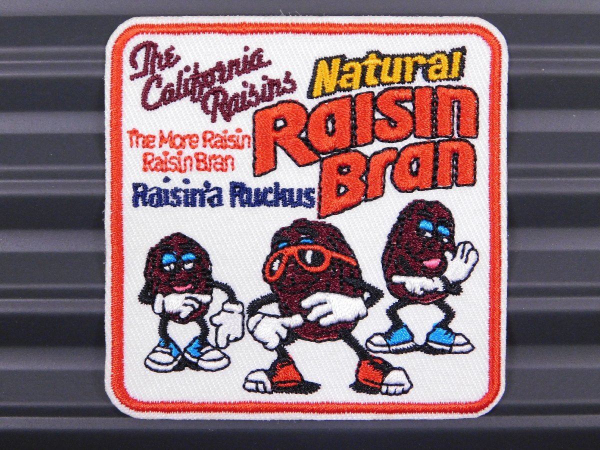 ◆送料\110◆【California Raisins・カリフォルニアレーズン】※《アイロン刺繍ワッペン・四角》 企業柄 アメリカン雑貨 アイロンワッペ拍卖