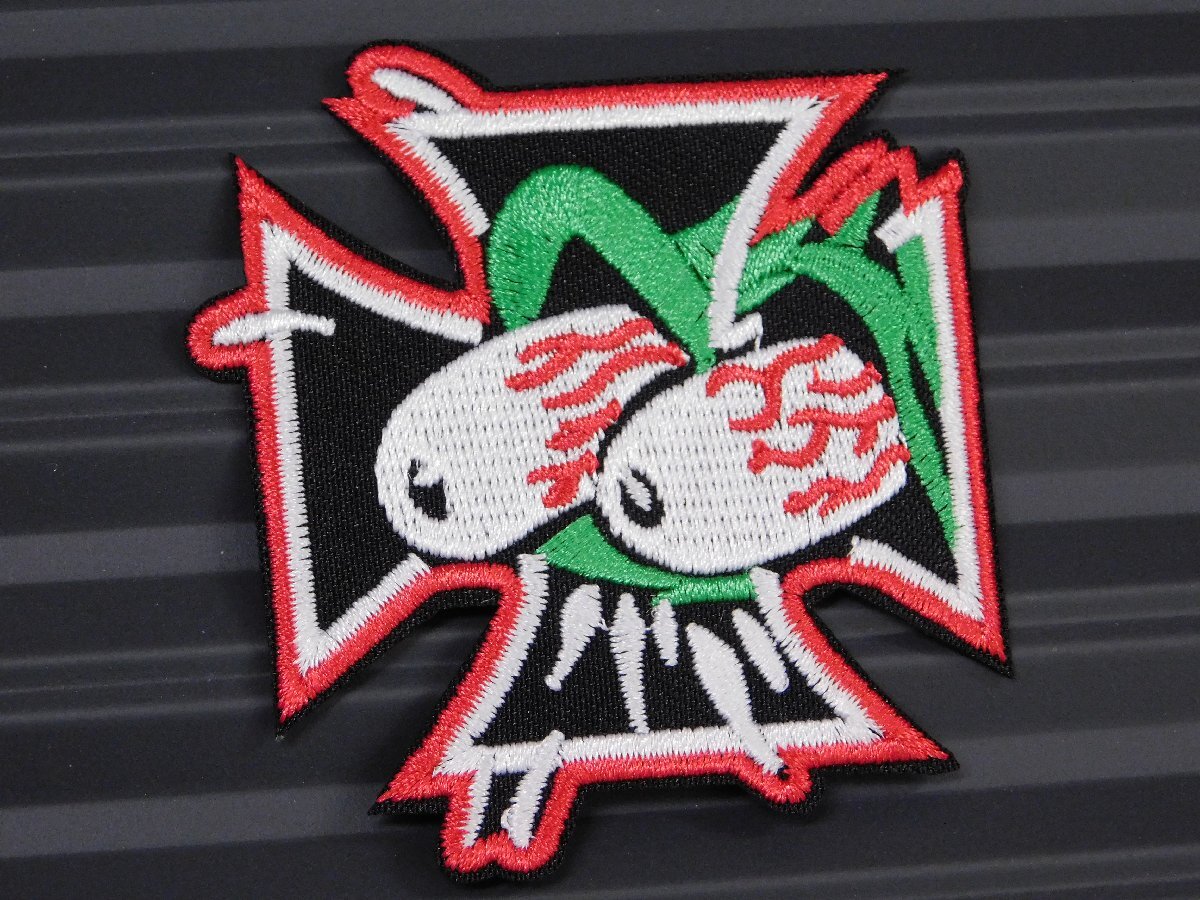 ◆送料\110◆【Rat Fink・ラットフィンク/目玉飛び出し!】※《アイロン刺繍ワッペン》 アメリカン雑貨 刺繍ワッペン アイロンワッペン拍卖