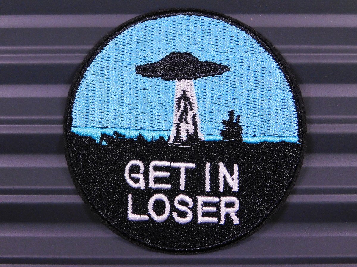 ◆送料\110◆【GET IN LOSER】※《アイロン刺繍ワッペン/UFO・捕獲》 アメリカン雑貨 刺繍ワッペン アイロンワッペン拍卖