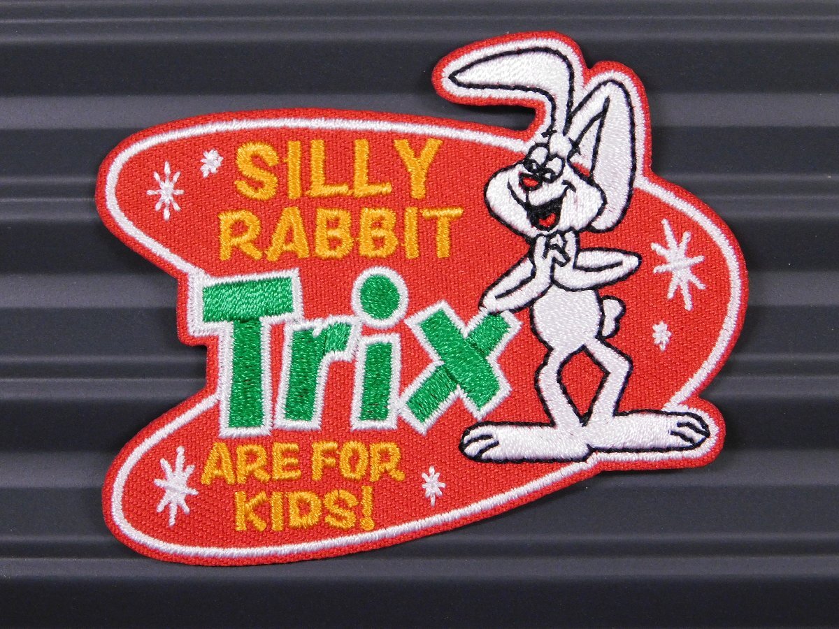 ◆送料\110◆【Trix RABBIT・トリックスラビット】※《アイロン刺繍ワッペン》 アメリカン雑貨 刺繍ワッペン アイロンワッペン拍卖