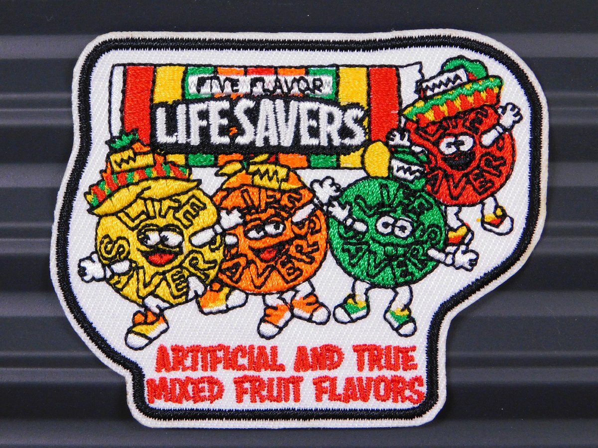 ◆送料\110◆【LIFE SAVERS・ライフセーバー】※《アイロン刺繍ワッペン》 キャンディ 企業柄 アメリカン雑貨 アイロンワッペン拍卖