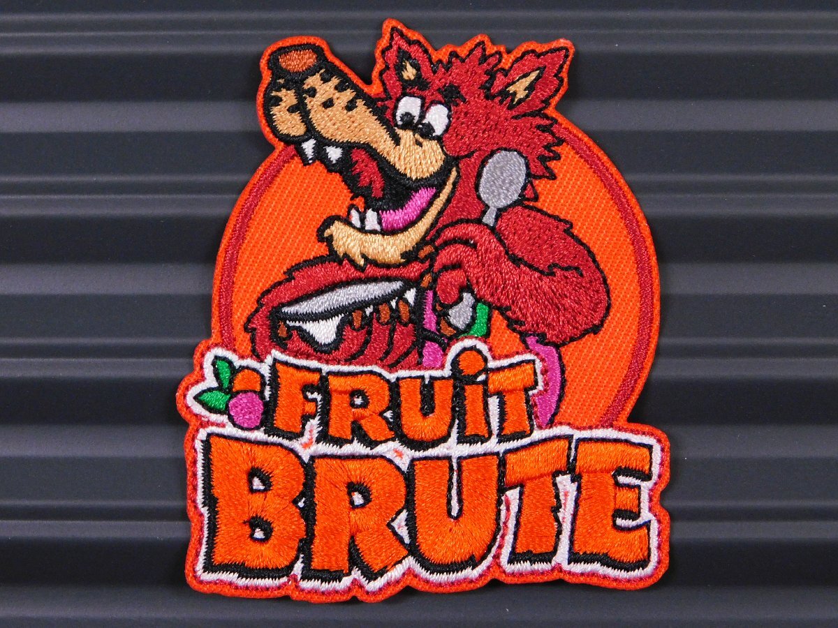◆送料\110◆【FRUiT BRUTE・フルーツブルート】※《アイロン刺繍ワッペン》 モンスターシリアル アメリカン雑貨 アイロンワッペン拍卖