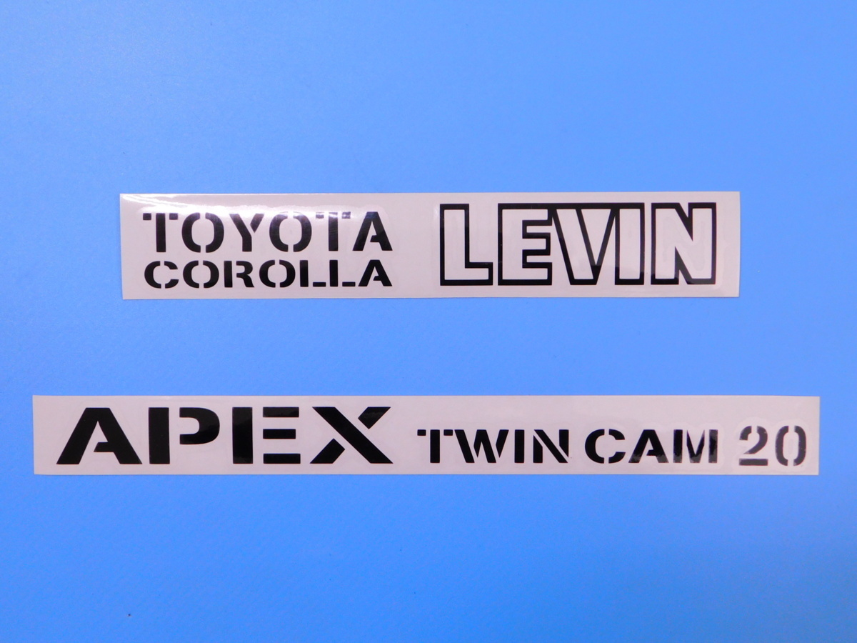 【トランクステッカー・APEX TWIN CAM 20・ブラック】※ AE86 レビン拍卖