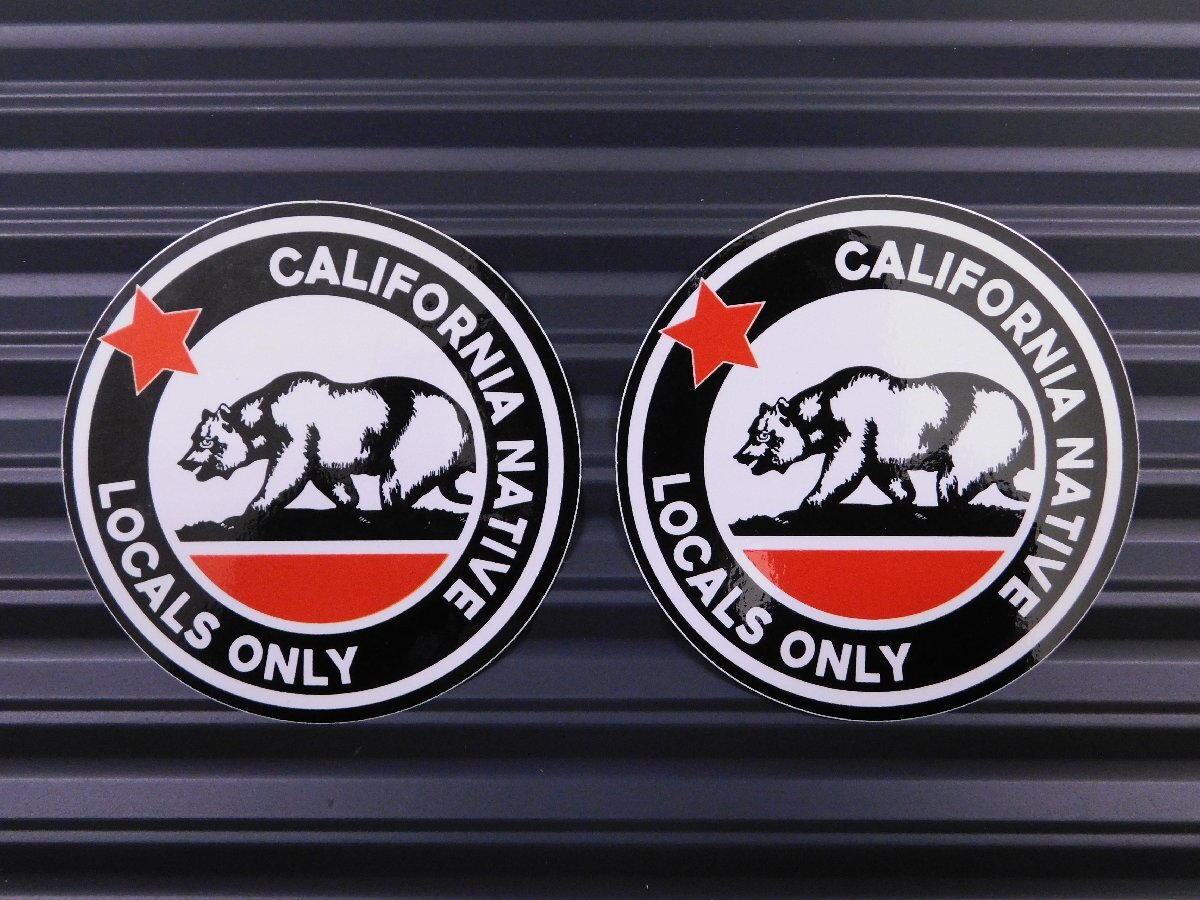◆送料\110◆【CALIFORNIA・カリフォルニア】※《レーシングステッカー/2枚セット》 (品番ms117) アメリカン雑貨 ガレージ拍卖