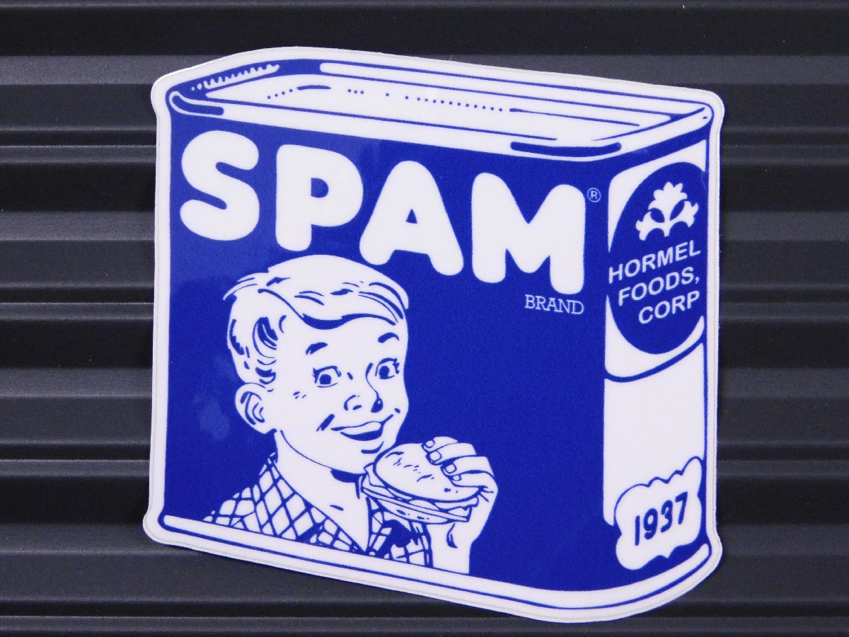 ◆送料\110◆【SPAM・スパム】※《缶型ステッカー/SPAM OLD・サイズ78×78mm》 ステッカー拍卖