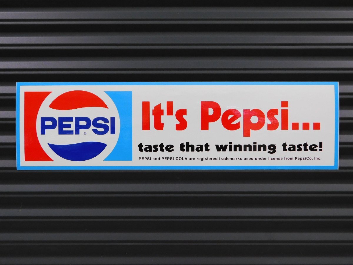 ◆送料\140◆【PEPSI・ペプシ】※《バンパーステッカー・サイズ76×279mm》 87~91年代ロゴ ペプシコーラ ステッカー拍卖