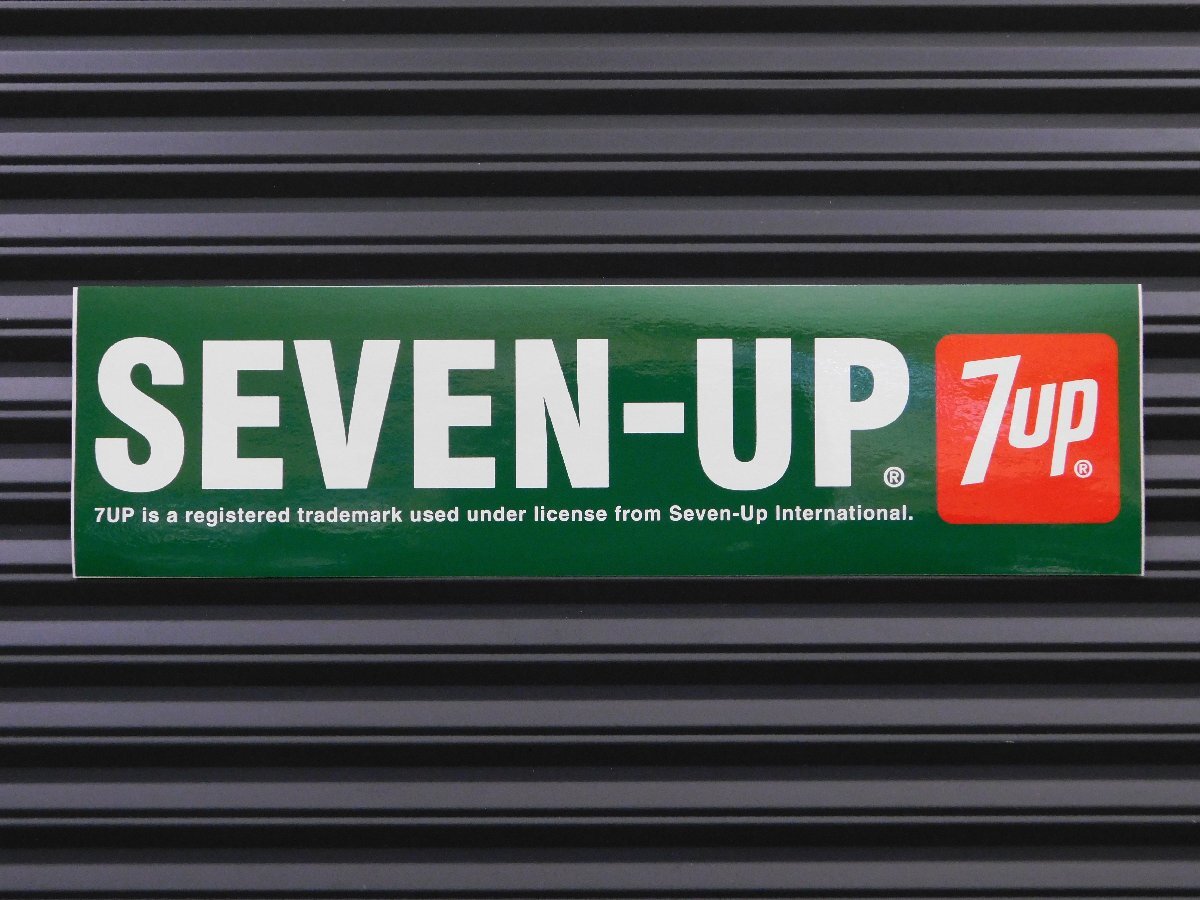 ◆送料\140◆【7UP・セブンアップ】※《バンパーステッカー/グリーン・サイズ76×279mm》 68~80年代ロゴ ステッカー拍卖