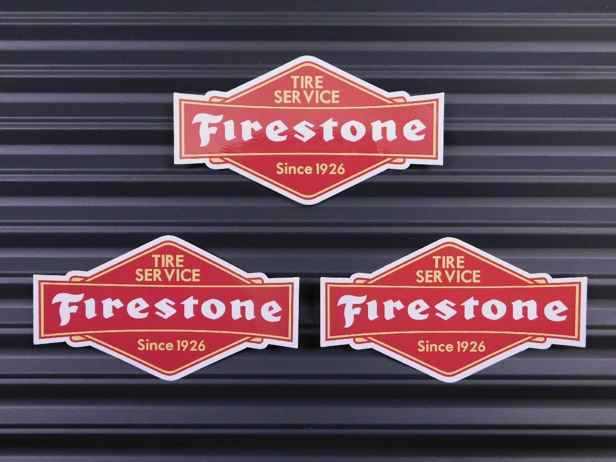 ◆送料\110◆【Firestone 1926・ファイアストン】※《レーシングステッカー/3枚セット》 (品番ms016) アメリカン雑貨拍卖