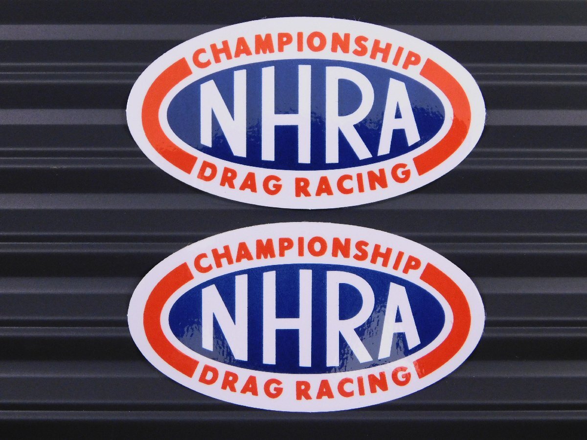 ◆送料\110◆【NHRA・全米ホットロッド協会】※《レーシングステッカー/2枚セット》 (品番ms025) アメリカン雑貨 ガレージ拍卖