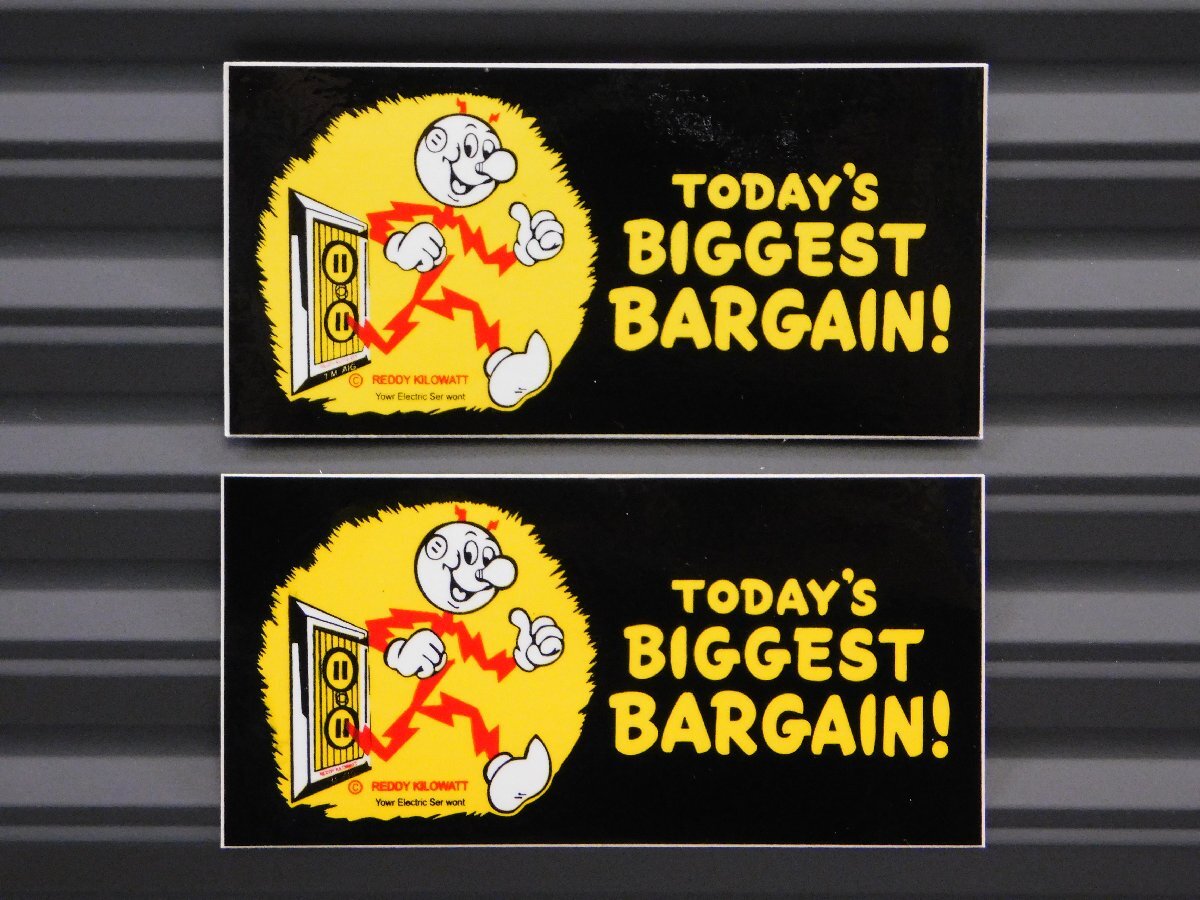 ◆送料\110◆【REDDY KILOWATT・レディキロワット】※《レーシングステッカー/2枚セット》 (品番ms042) アメリカン雑貨 ガレージ拍卖