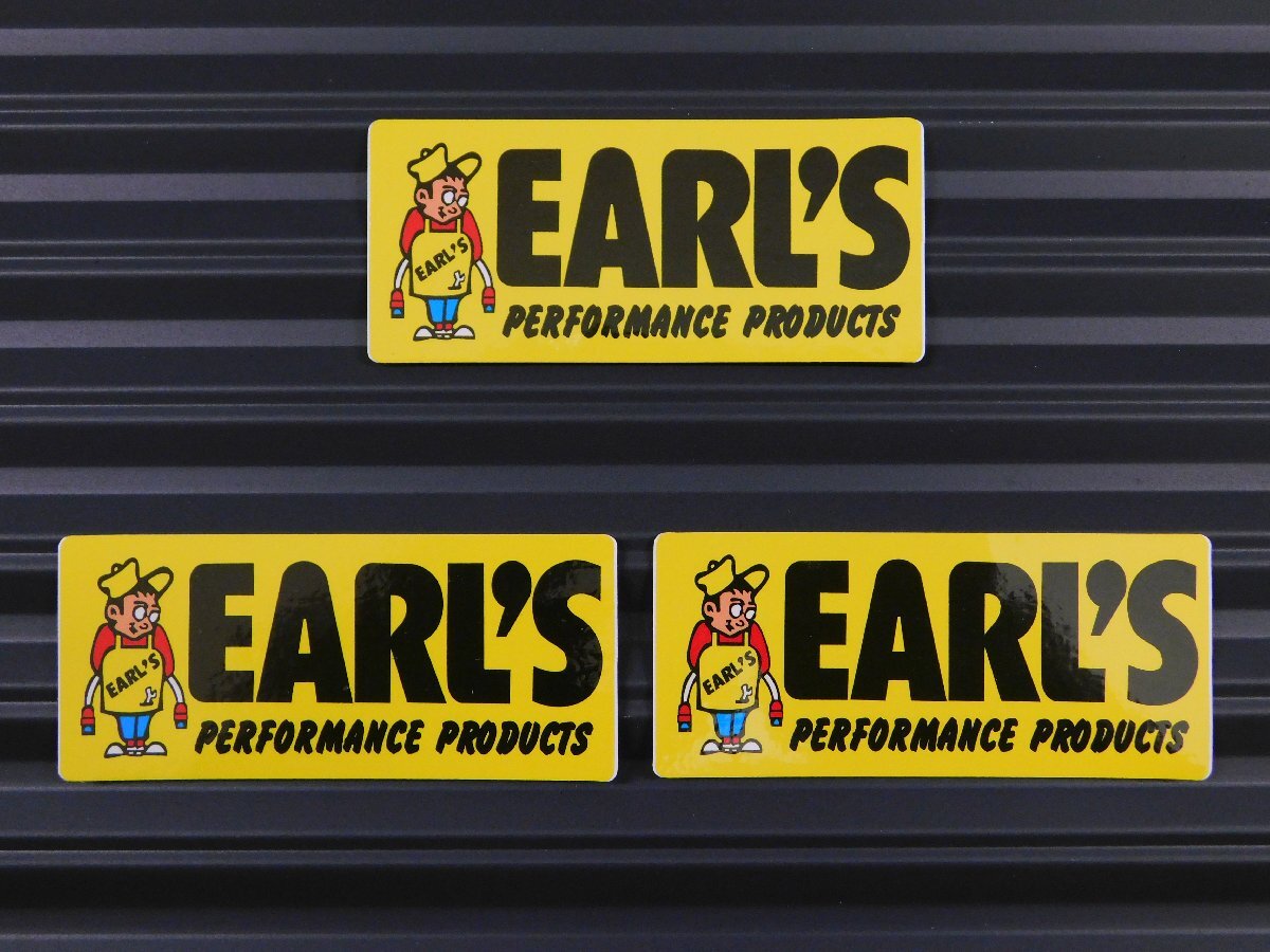 ◆送料\110◆【EARL'S・アールズ】※《レーシングステッカー/3枚セット》 (品番ms010) アメリカン雑貨 ガレージ拍卖