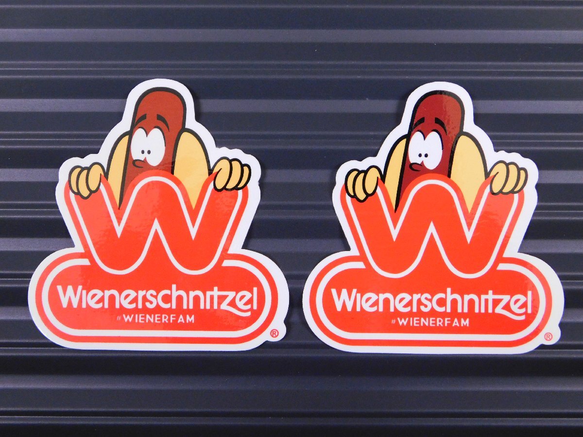 ◆送料\110◆【ウィンナーシュニッツェル】※《キャラクターステッカー/2枚セット》 (品番ms134) アメリカン雑貨 ガレージ拍卖