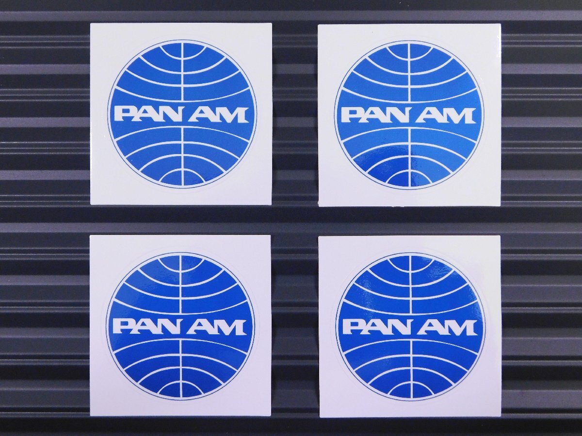◆送料\110◆【PAN AM・パンアメリカン航空】※《レーシングステッカー/4枚セット》 (品番ms059) アメリカン雑貨 ガレージ拍卖