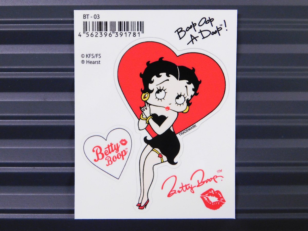 ◆送料\110◆【Betty Boop・ベティちゃん】※《キャラクター ステッカー》 アメリカン雑貨 品番BT-03拍卖