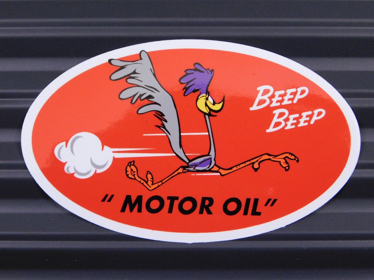 ◆送料\110◆【MOTOROIL・ロードランナー】※《レーシングステッカー》 (品番ms68) アメリカン雑貨 ガレージ拍卖