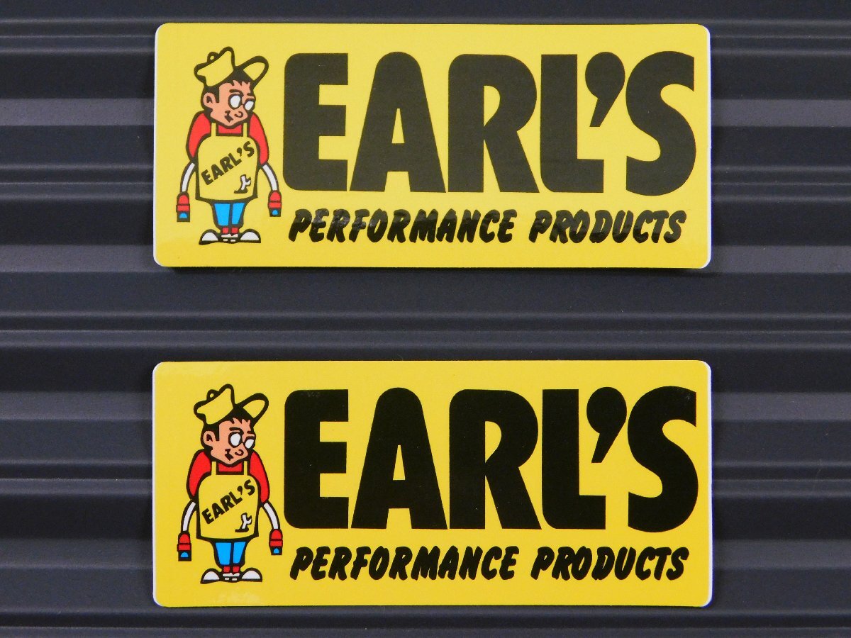 ◆送料\110◆【EARL'S・アールズ】※《レーシングステッカー/2枚セット》 (品番ms010) アメリカン雑貨 ガレージ拍卖