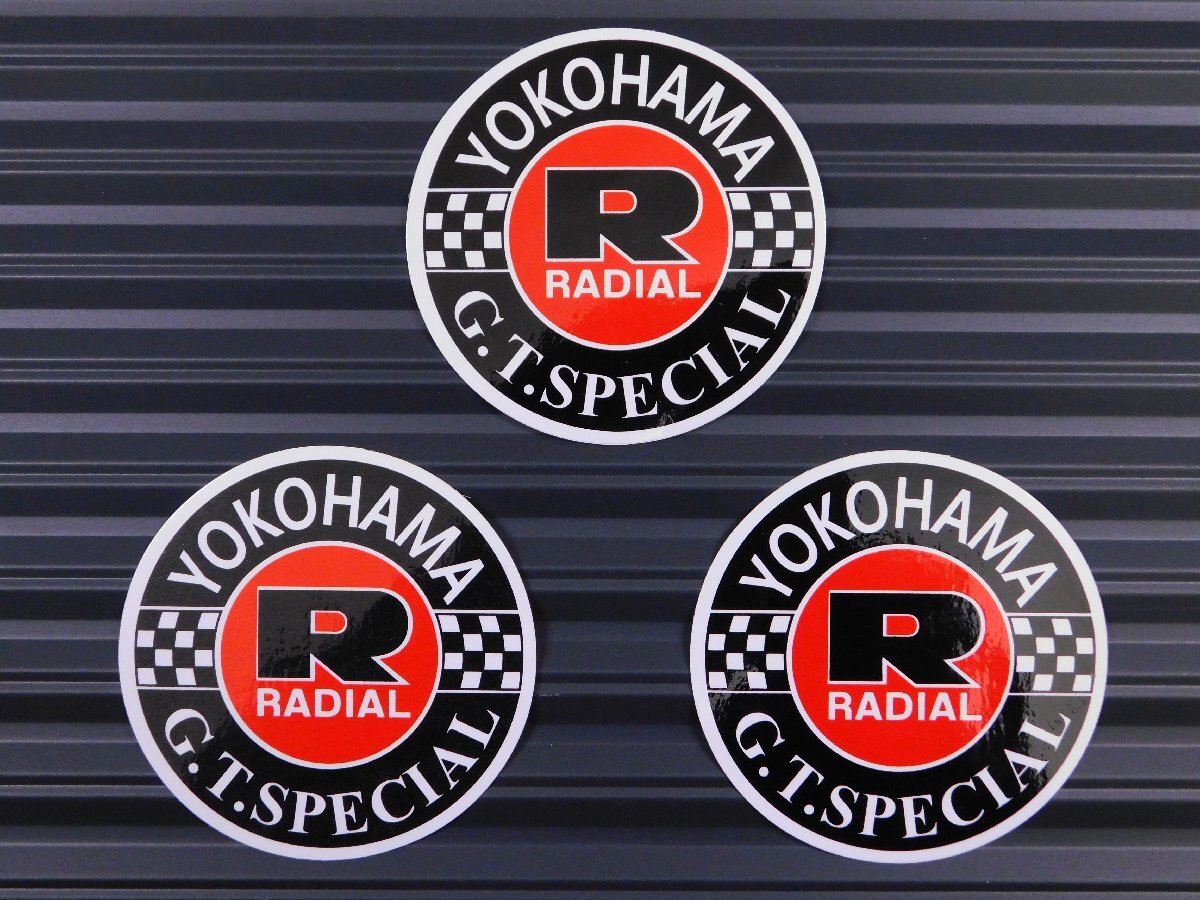 ◆送料\110◆【YOKOHAMA TIRE G.T. SPECIAL・ヨコハマタイヤ】※《レーシングステッカー/3枚セット》 (品番ms098) アメリカン雑貨 ガレ拍卖