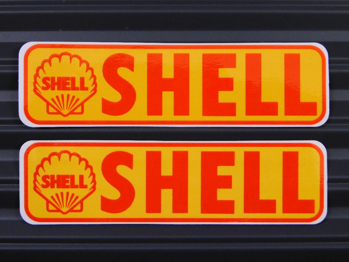 ◆送料\110◆【SHELL・シェル】※《レーシングステッカー/2枚セット》 (品番ms122) アメリカン雑貨 ガレージ拍卖