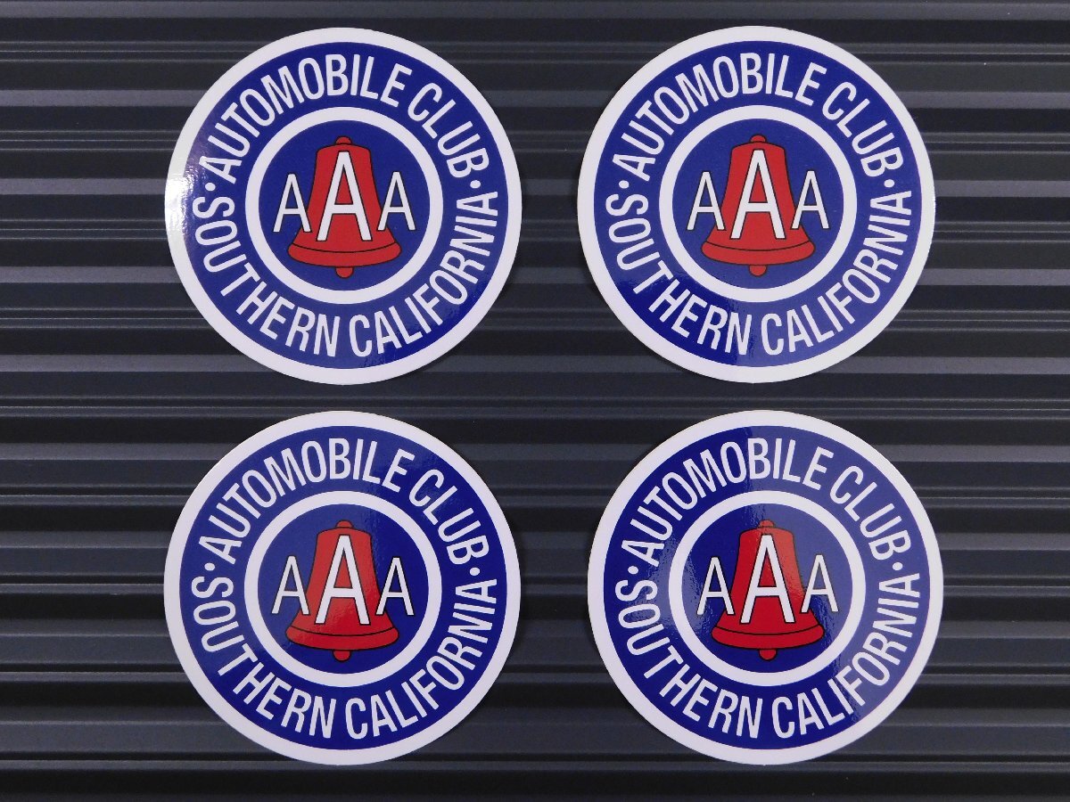 ◆送料\110◆【AAA・アメリカ自動車協会】※《レーシングステッカー/4枚セット》 (品番ms026) アメリカン雑貨 ガレージ拍卖