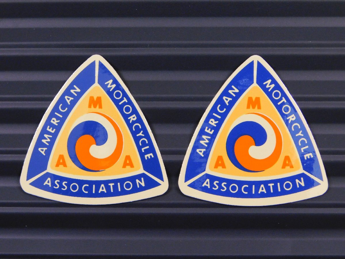 ◆送料\110◆【AMA・アメリカモーターサイクル協会】※《レーシングステッカー/2枚セット》 (品番ms062) アメリカン雑貨 ガレー拍卖