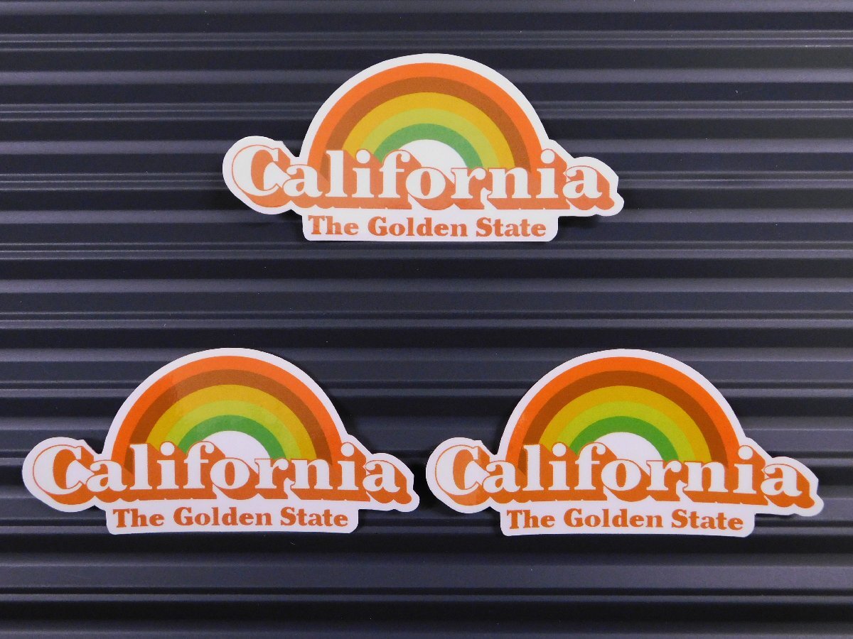 ◆送料\110◆【California・ゴールデンステート】※《レーシングステッカー/3枚セット》 (品番ms116) アメリカン雑貨 ガレージ拍卖