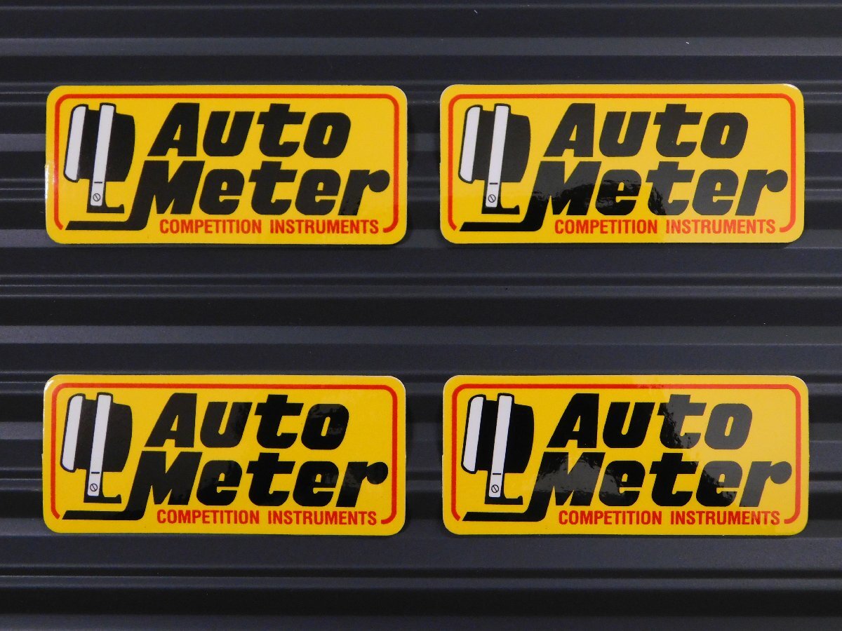 ◆送料\110◆【Auto Meter・オートメーター】※《レーシングステッカー/4枚セット》 (品番ms009) アメリカン雑貨 ガレージ拍卖