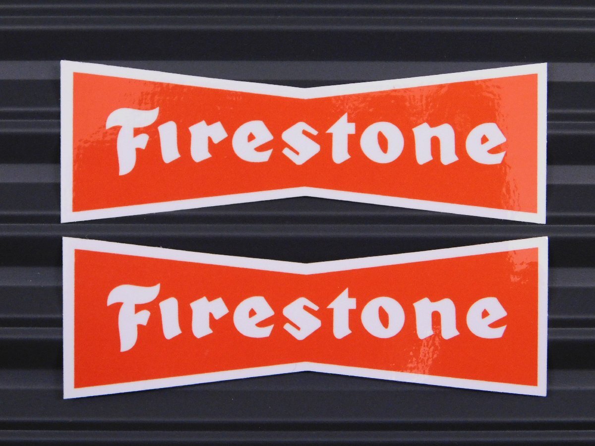 ◆送料\110◆【Firestone・ファイアストン】※《レーシングステッカー/2枚セット》 (品番ms016) アメリカン雑貨 ガレージ拍卖