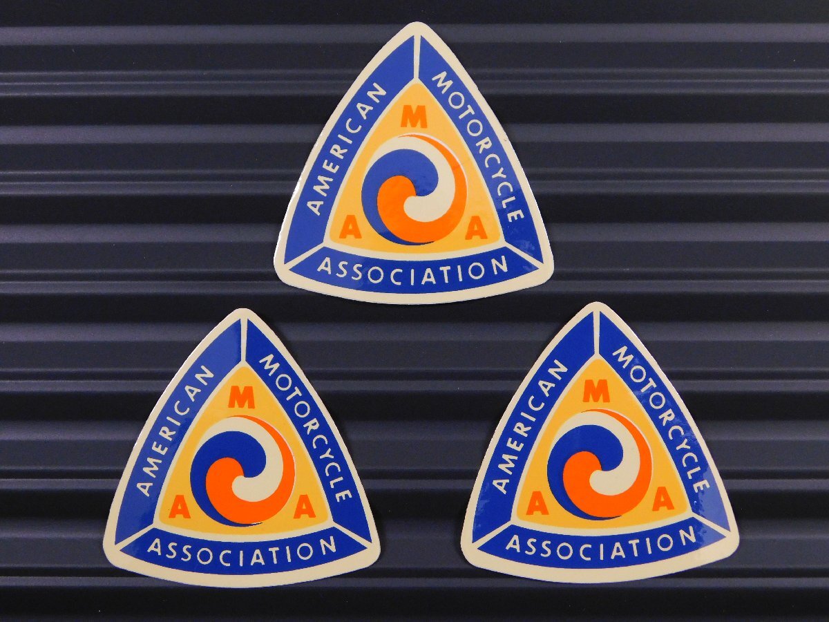 ◆送料\110◆【AMA・アメリカモーターサイクル協会】※《レーシングステッカー/3枚セット》 (品番ms062) アメリカン雑貨 ガレー拍卖