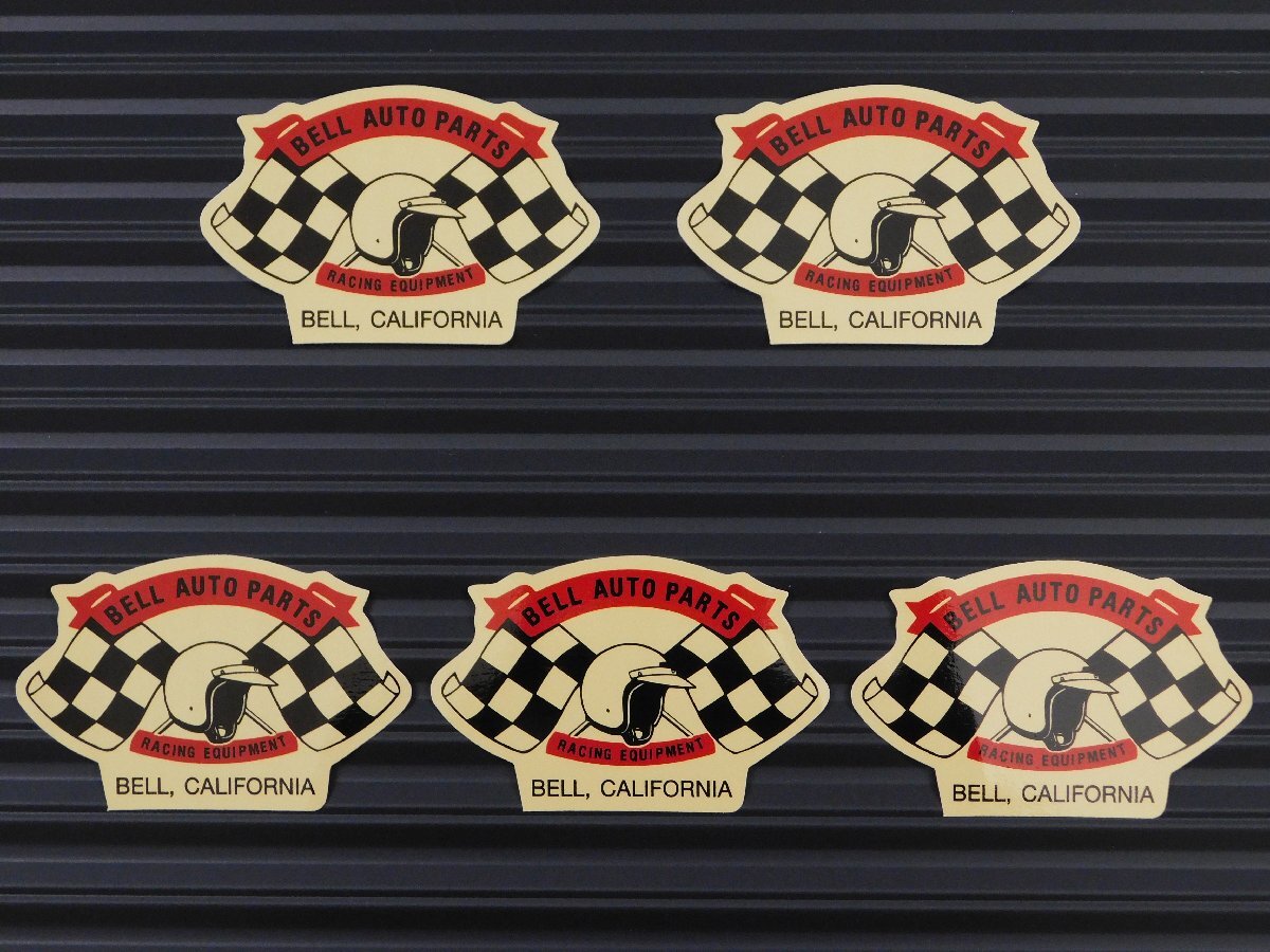 ◆送料\110◆【BELL AUTO PARTS・ベル】※《レーシングステッカー/5枚セット》 (品番ms024) アメリカン雑貨 ガレージ拍卖
