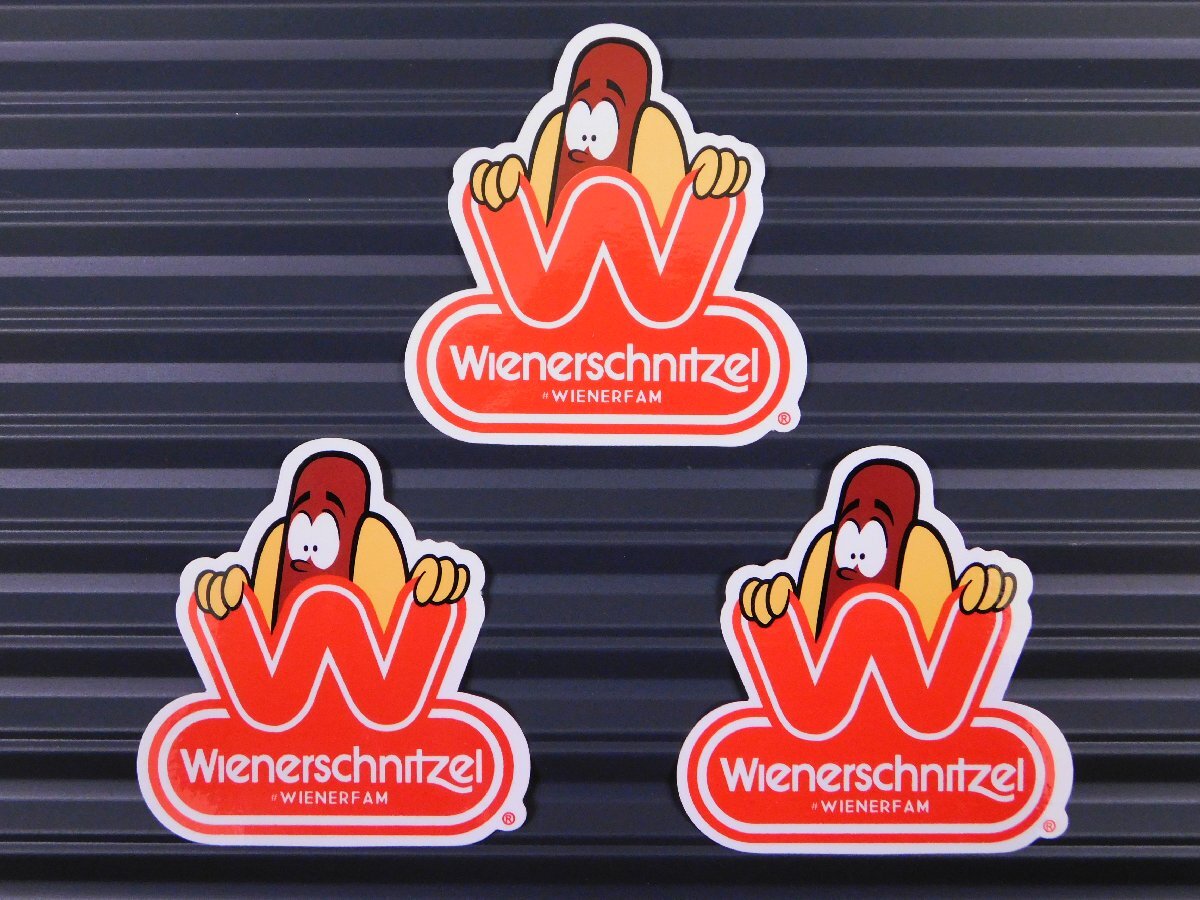 ◆送料\110◆【ウィンナーシュニッツェル】※《キャラクターステッカー/3枚セット》 (品番ms134) アメリカン雑貨 ガレージ拍卖