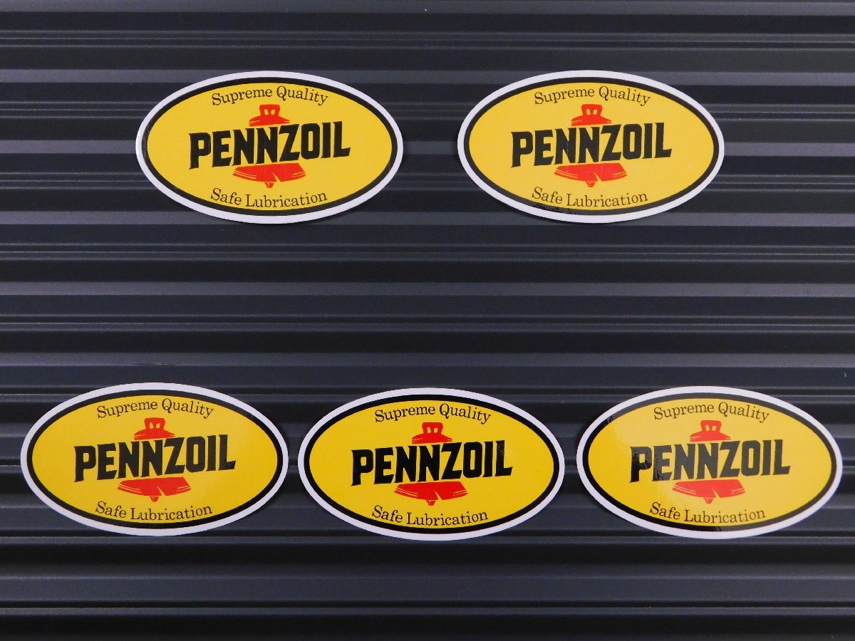 ◆送料\110◆【PENNZOIL・ペンズオイル】※《レーシングステッカー/5枚セット》 (品番ms004) アメリカン雑貨 ガレージ拍卖
