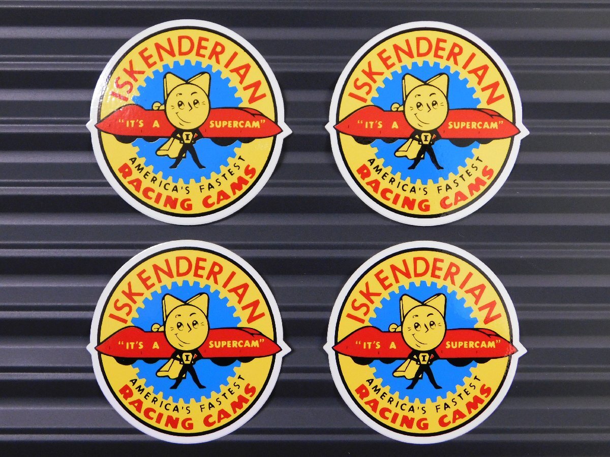 ◆送料\110◆【ISKENDERIAN・ISKYレーシングカム】※《レーシングステッカー/4枚セット》 (品番ms027) アメリカン雑貨 ガレージ拍卖