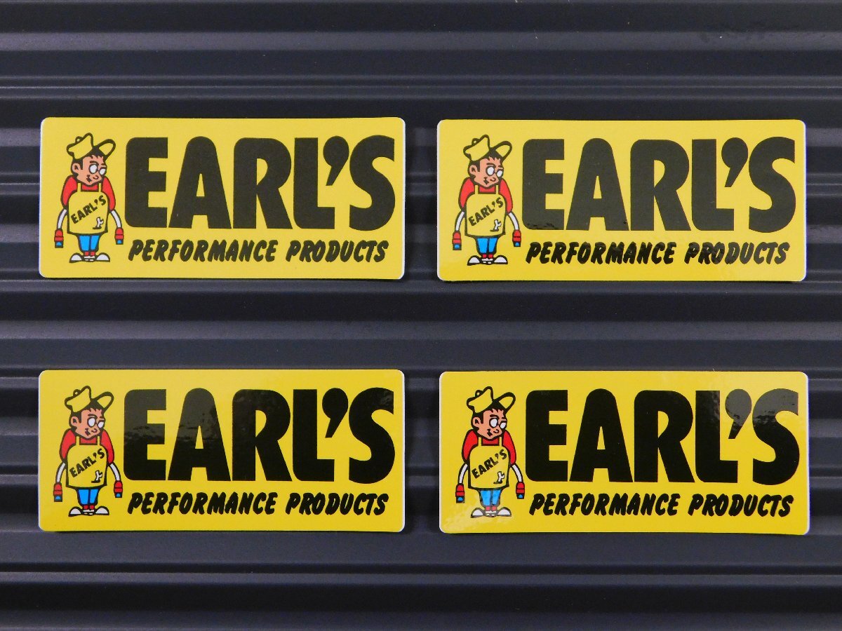 ◆送料\110◆【EARL'S・アールズ】※《レーシングステッカー/4枚セット》 (品番ms010) アメリカン雑貨 ガレージ拍卖
