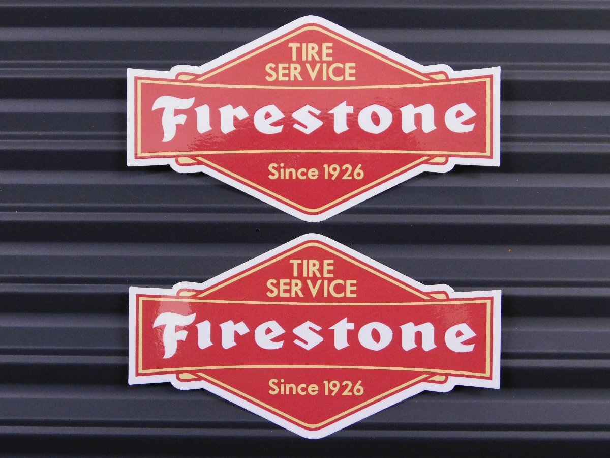 ◆送料\110◆【Firestone 1926・ファイアストン】※《レーシングステッカー/2枚セット》 (品番ms016) アメリカン雑貨拍卖