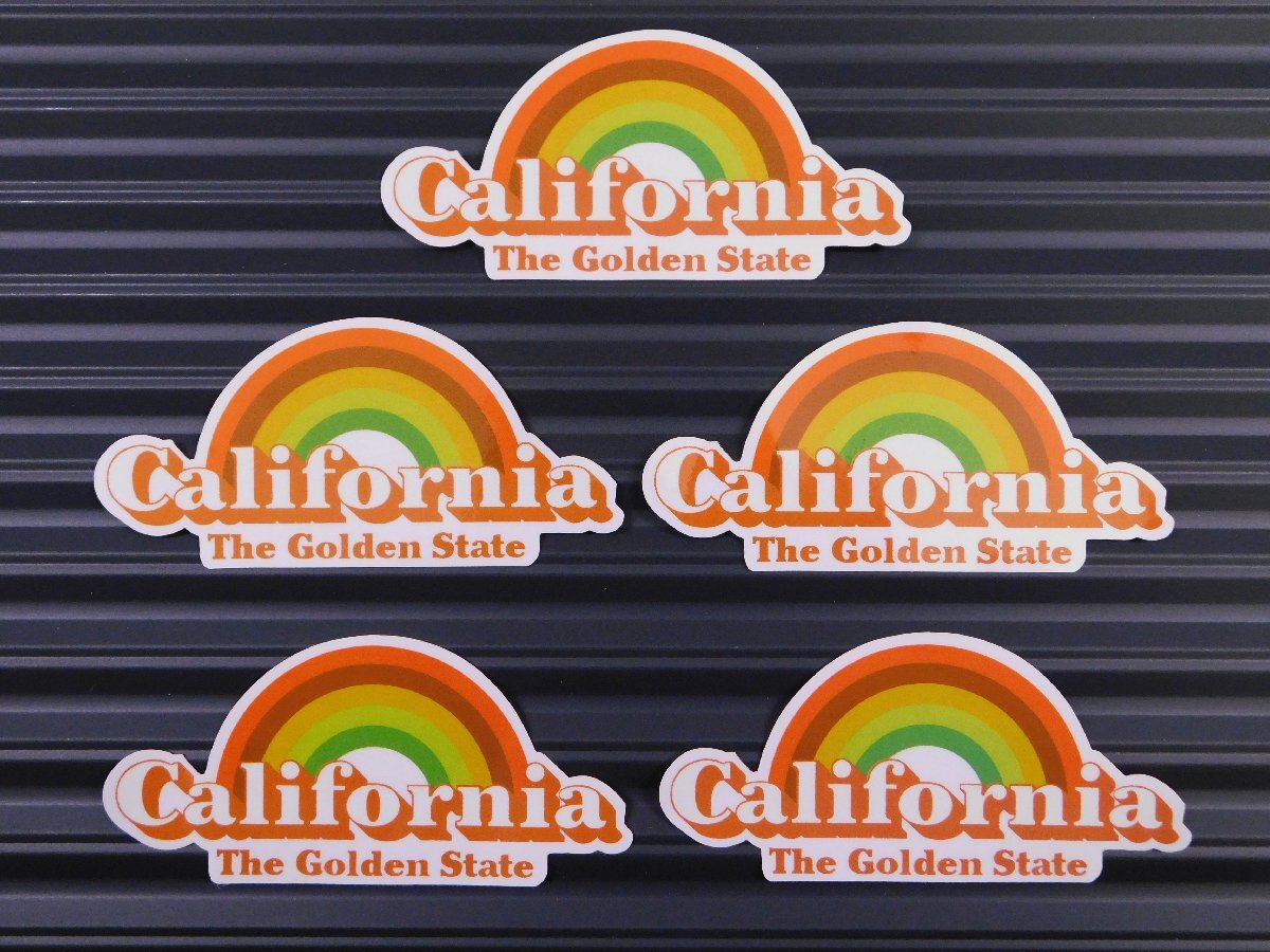 ◆送料\110◆【California・ゴールデンステート】※《レーシングステッカー/5枚セット》 (品番ms116) アメリカン雑貨 ガレージ拍卖