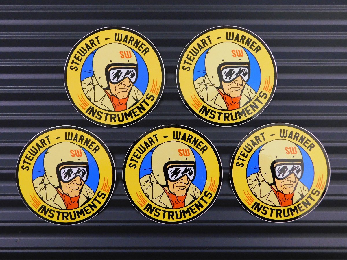 ◆送料\110◆【SW・スチュワートワーナー】※《レーシングステッカー/5枚セット》 (品番ms120) アメリカン雑貨拍卖