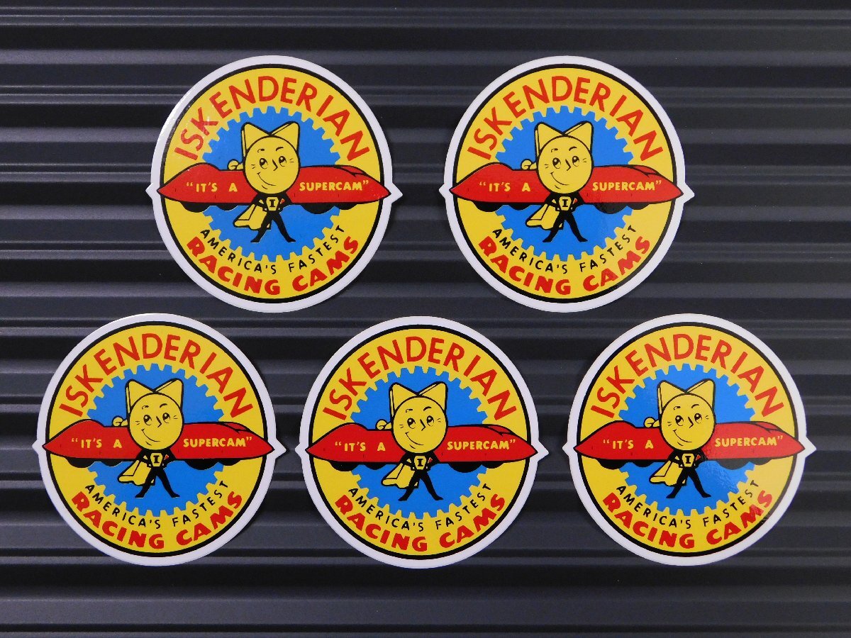 ◆送料\110◆【ISKENDERIAN・ISKYレーシングカム】※《レーシングステッカー/5枚セット》 (品番ms027) アメリカン雑貨 ガレージ拍卖