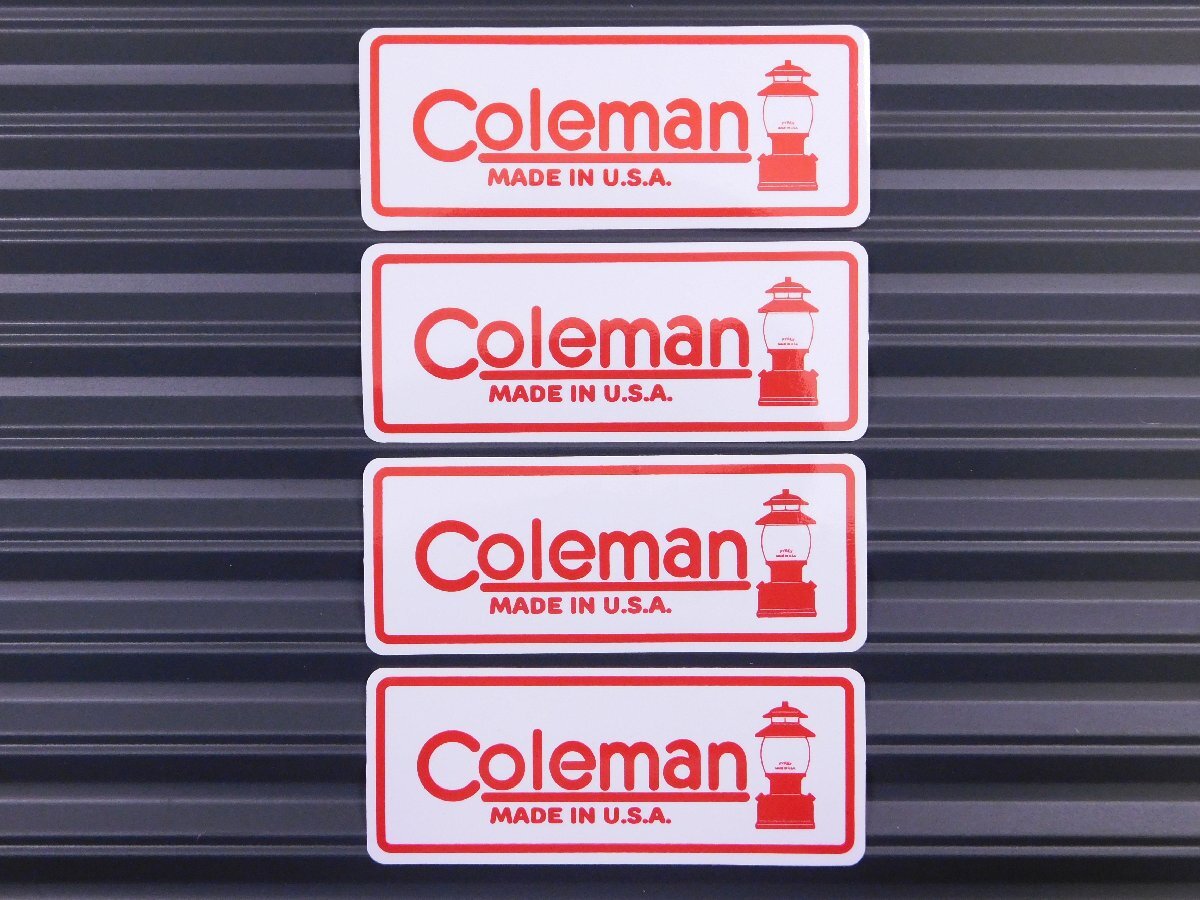 ◆送料\110◆【Coleman・コールマン】※《レーシングステッカー/4枚セット》 (品番ms112) アメリカン雑貨 ガレージ拍卖