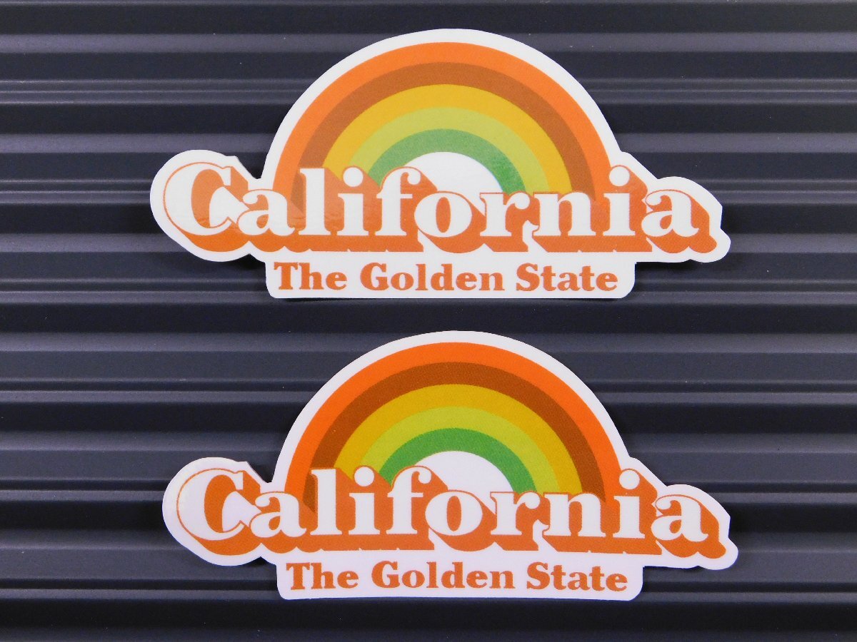 ◆送料\110◆【California・ゴールデンステート】※《レーシングステッカー/2枚セット》 (品番ms116) アメリカン雑貨 ガレージ拍卖