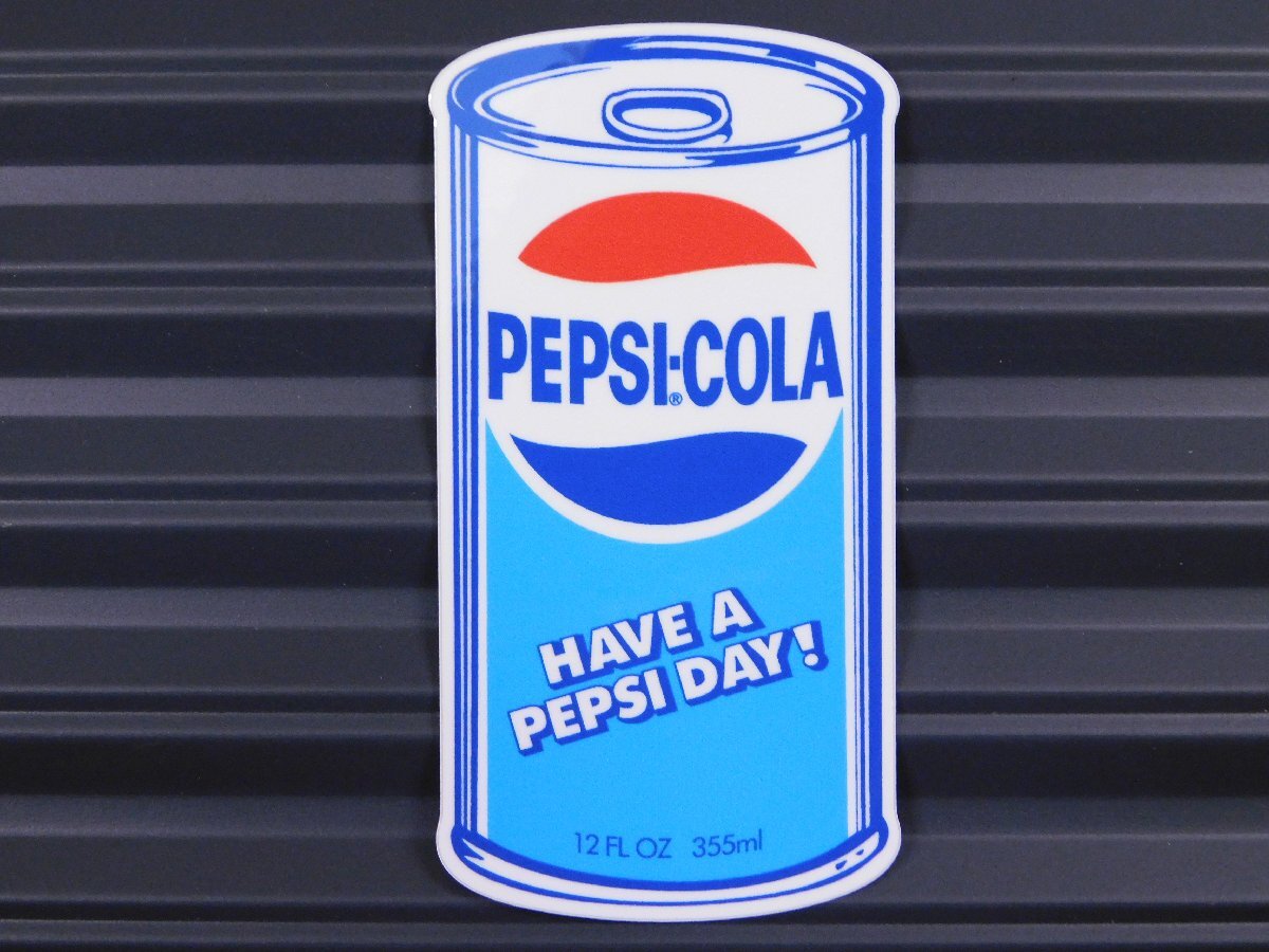 ◆送料\110◆【PEPSI・ペプシ】※《缶型ステッカー/サイズ89×45mm》 71~87年代ロゴ ペプシコーラ ステッカー拍卖