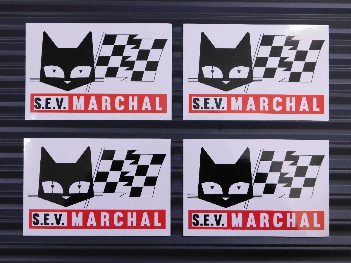 ◆送料\110◆【S.E.V MARCHAL・マーシャル】※《レーシングステッカー/4枚セット》 (品番ms115) アメリカン雑貨 ガレージ拍卖